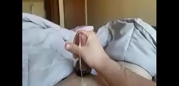  Built Up Cumshot from Swollen sore cock and balls